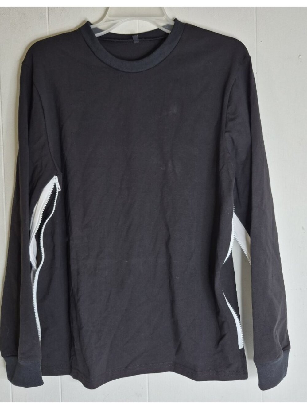Webbed Apparel Range Tee With Zip Sides Women's Size 3 (M) Black Long Sleeves